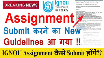 IGNOU Assignment Submission June 2025 || IGNOU Delhi 2 RC Assignment Submission Guidelines 2025
