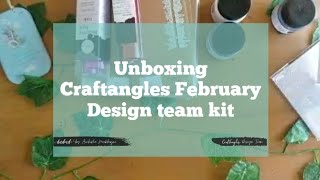 Craftangles Feb DT Kit UNBOXING | New stencils, Textured Paste, Foils and Notelets (New Product ⚠️)