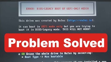 How to Fix Error Bios Legacy Boot Of UEFI Only Media - INFo 4ALL