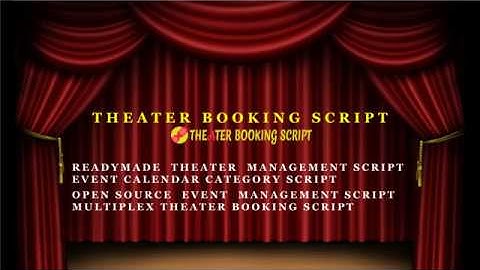 How to get best Open Source Event Management Script | Multiplex Theater Booking Script