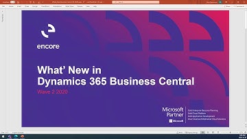 What’s New in Dynamics 365 Business Central 2020 Release Wave 2