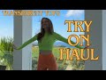 Try on haul  pink and green seethrough tops  baby riley