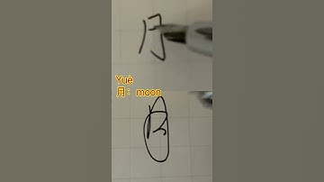 How to write “MOON” like a native Chinese ? One word per day #chinesecharacters #chinese