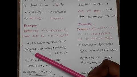 Linear independent vs Linear dependent - CSIR NET LINEAR ALGEBRA