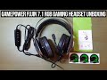 GamePower Fujin 7.1 RGB Gaming Headset Unboxing