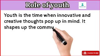 essay on the role of youth in English