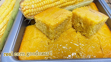 Homemade Corn Bread Recipe with Real Corn and Cornmeal Mix