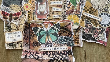 How to create paper clusters from scraps for junk journal | Stamping