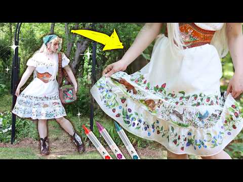 Using my outfit as my SKETCHBOOK ✨🖊️ (Acrylic Paint Marker DIY)