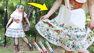 Using my outfit as my SKETCHBOOK ✨🖊️ (Acrylic Paint Marker DIY)