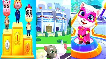 Talking Tom Hero Dash Vs Talking TOM Gold Run Vs Pet Runner || Ios Android gameplay walkthrough