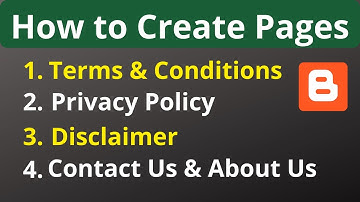 How to Create Privacy Policy, Terms & Conditions, Contact Us, Disclaimer and Sitemap in Blogger Urdu