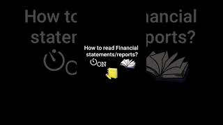 How to Read a Financial Report Basic (Who Hate Math) #finance #business #reports #accounting #profit