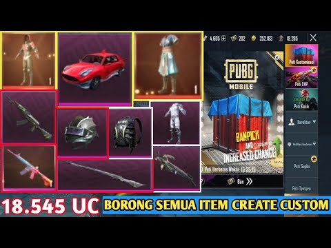 18.545 UC BORONG SEMUA ITEM CREATE CUSTOM PUBG MOBILE | Akibat Tancent Gak Kasih DACIA SHARK |  @geektomz5680