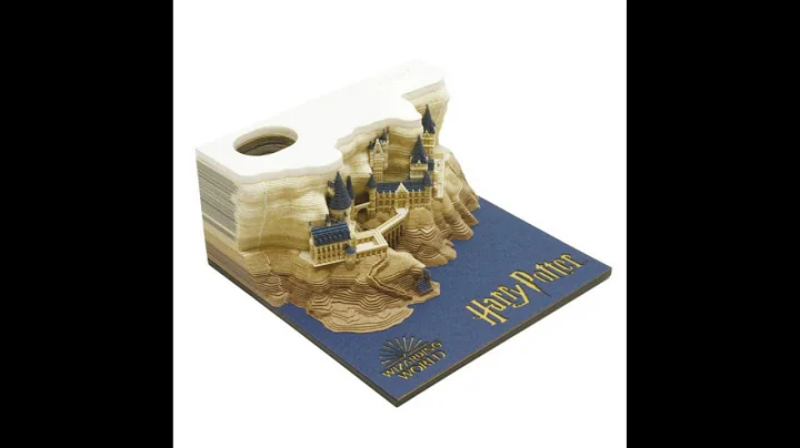 Magic memo pad Novelty gift 3D building block notepad Harry Potter Hogwarts Castle.