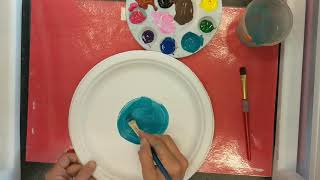 Painted Plate Concentric Circles