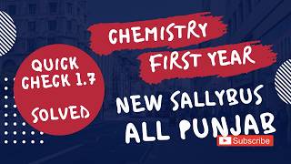 Quick Check 1.7 Solved | Class 11 Chemistry Chapter 1 |Oxides, Hydroxides & Reactivity |Punjab Board