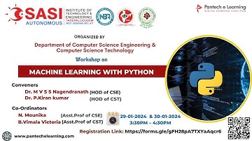 Webinar on Machine Learning with Python, Sasi Institute of Technology - Pantech eLearning