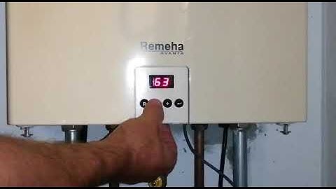 Verlagen van de temperatuur van de verwarming van een Remeha Avanta 24c CV ketel.