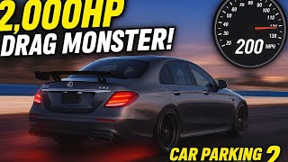 2000HP MERCEDES AMG E63 BENZ Drag Tune in Car Parking Multiplayer 2