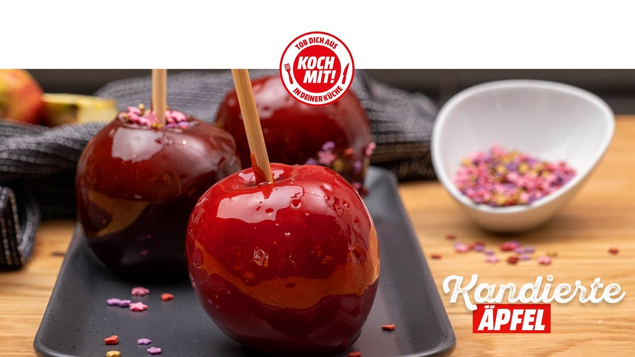Kandierte Äpfel 🍎 wie vom Weihnachtsmarkt selber machen