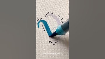 Brush Lettering / letter “D” ✍️ #nhuandaocalligraphy #shorts #brushlettering #lettering #calligraphy