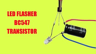 LED Flasher Circuit Using BC547 | The Simplest screenshot 1