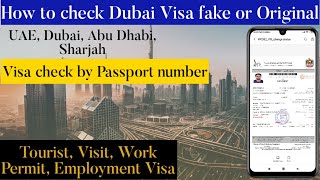 Dubai Visa check online by Passport number 2022 | How to check Dubai Visa status online OriginalFake