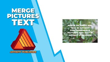 How to merge pictures and text in affinity publisher