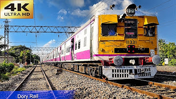 Two high speed EMU local train initiated an exciting parallel run chasing | Third one for crossing