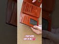 Eco-Art in your pocket! 🎨 Hand-carved leather wallet#Shorts #LeatherArt #Handmade #leathercarving