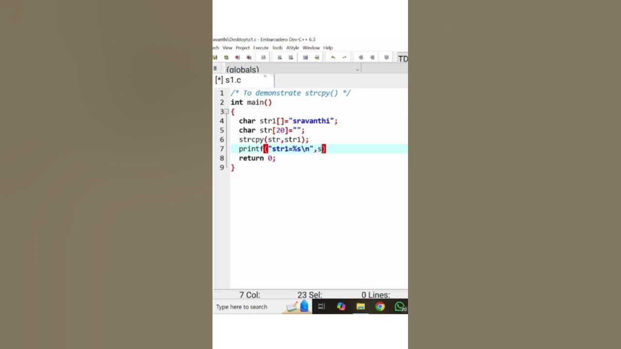 Copying one string to another - YouTube
