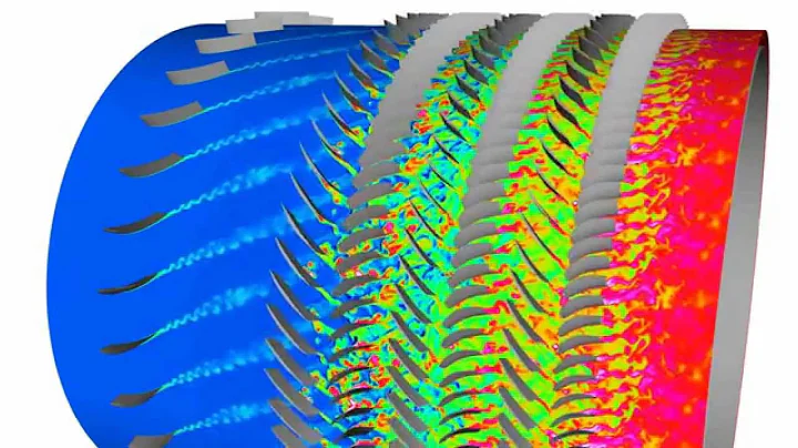 Large-Eddy Simulation of the 3.5 stage high-pressure compressor CREATE (AVBP - CERFACS)