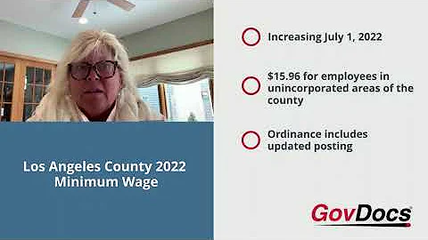 Los Angeles County Minimum Wage: July 1, 2022