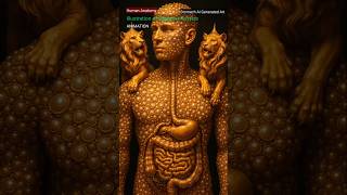 Golden Anatomy Digestive System Animation | Surreal AI Human Body Art | Stomach AI Generated Art
