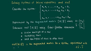 Math 2.3.7: solving systems using rref, theory