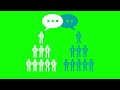 Business team make discussion icon green screen | animated icon green screen