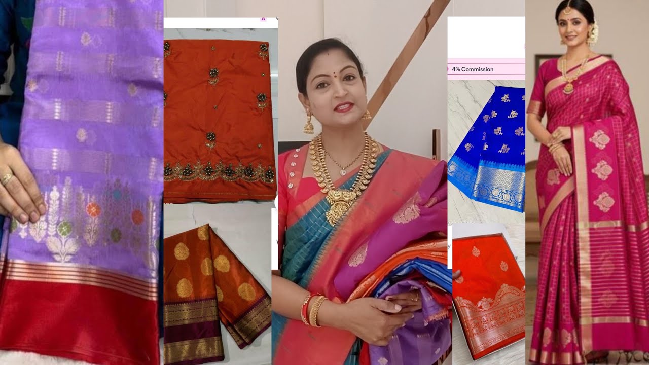 Meesho sarees collection latest trending design & quality #cashondeliverysarees #onlineshopping 
