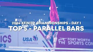 Top 5 Routines - Parallel Bars - Senior Men Day 1 - 2024 Xfinity US Championships