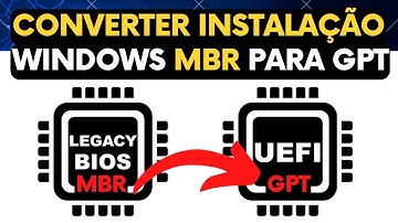 TUTORIAL - APRENDA COMO CONVERTER INSTALAÇÃO WINDOWS MBR PARA GPT SEM FORMATAR