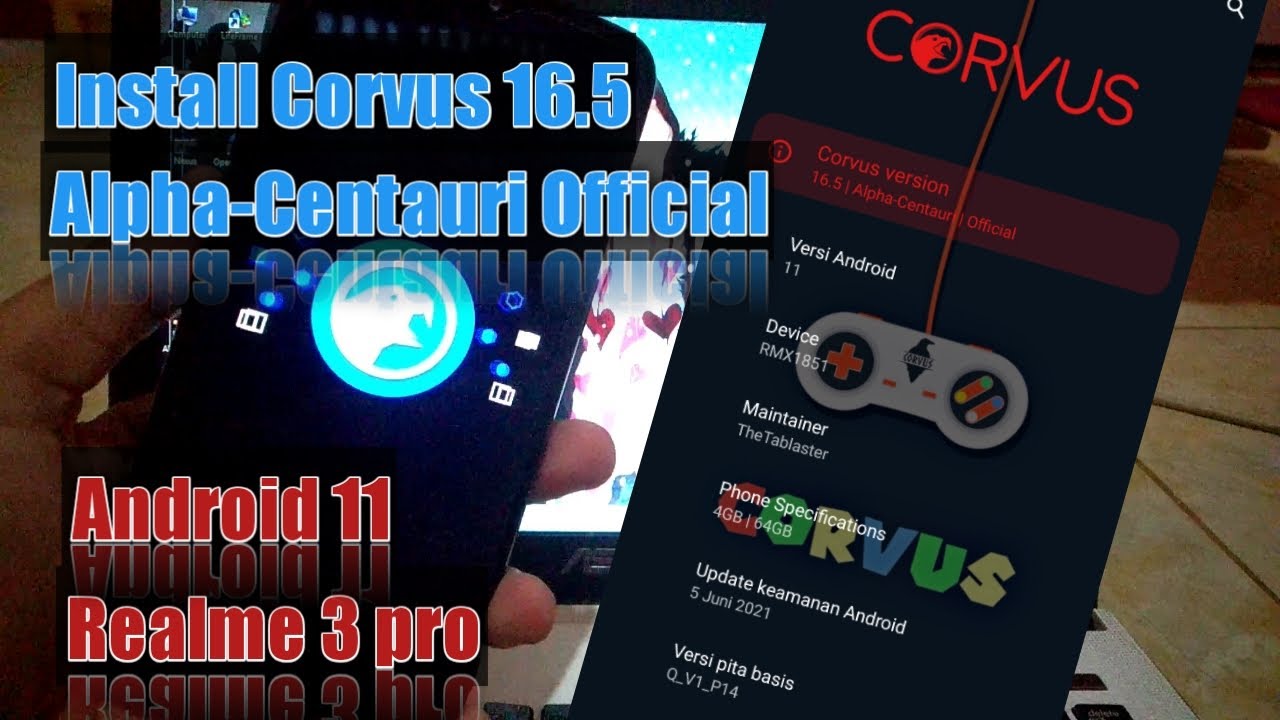 Install Custom Rom Corvus 16.5 Alpha-Centauri Official | Realme 3 Pro ...