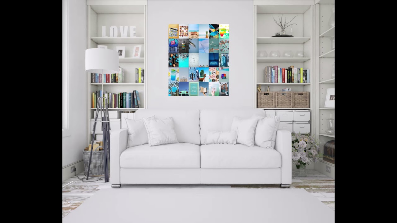 CARMINIS BLUE WALL COLLAGE KIT AESTHETIC PICTURE