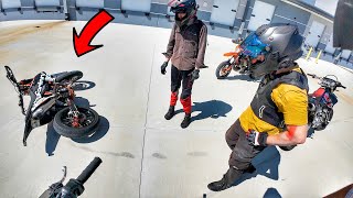 HE WENT DOWN ON HIS KTM SUPERMOTO!