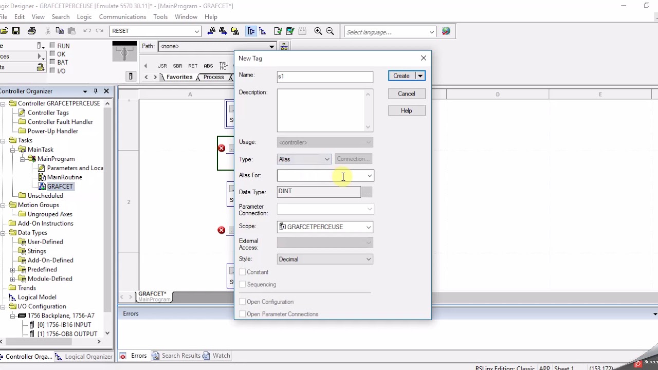 tutorial part3 Programmation GRAFCET (SFC avec RSLOGIX5000 - YouTube