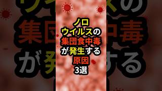 ノロウイルスの集団食中毒が発生する原因3選 #医療#整形外科 #雑学