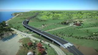 Coastal Bridge built in MicroStation and animated in LumenRT