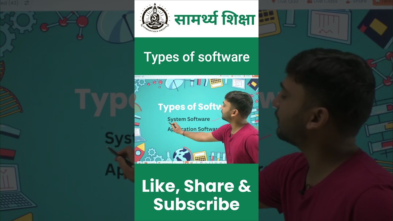 Types of computer software: System software and application software 