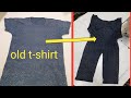 Learn how to cut and stitch a baby dress from an old tshirt