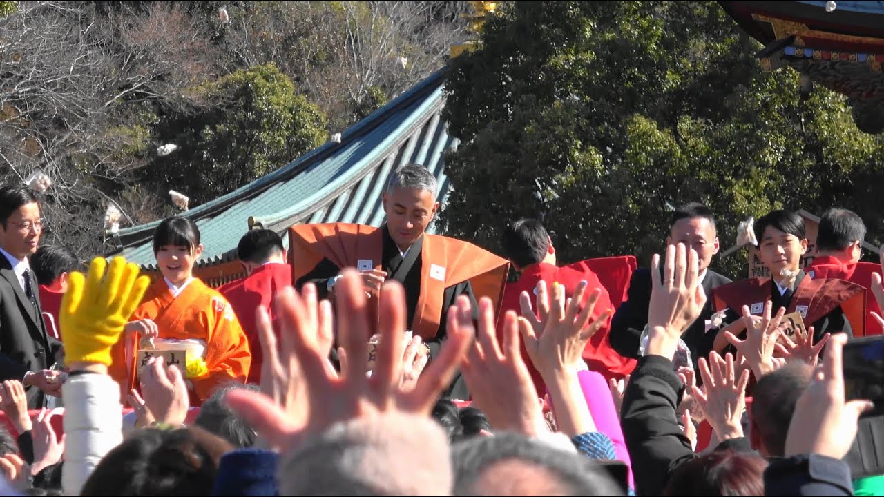 成田山新勝寺 節分会(豆まき) 市川團十郎さんの晴れやかな顔、 勸玄(かんげん)くん、麗禾(れいか)ちゃん、こんなに大きくなったんだ。 令和8年(2026年)