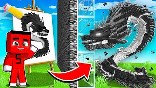 MOB SAVAŞINDA ÇİZDİKLERİM GERÇEK OLUYOR !!  - Minecraft